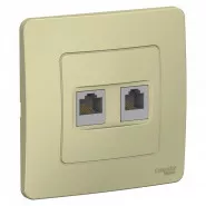 Blanca /   2-: .RJ45, .5E + . RJ11 Schneider Electric